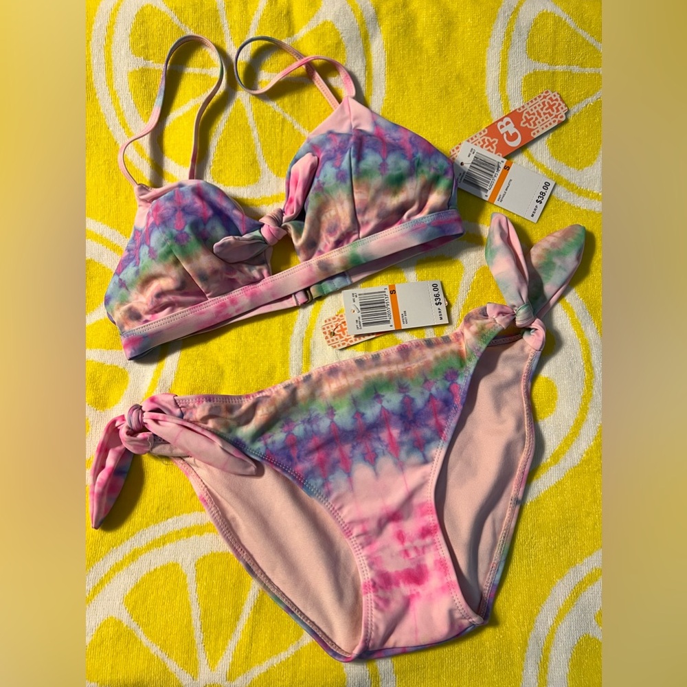 NWT GB Tie Dye Bikini (Top and Bottom), Size Small